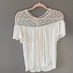 White polka dot blouse (Sz. S)